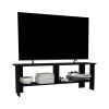 Alderton TV Stand, 2 Shelves - Black Wengue