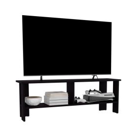 Alderton TV Stand, 2 Shelves - Black Wengue