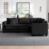 Modular Sectional Sofa, L-Shaped Corduroy Couch Set, 3-Seater Modular Sofa with Deep Seat and Cloud-Like Comfort