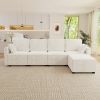Modular Sectional Sofa Convertible L Shaped Sofa Couch Set with Storage for Living Room(Beige)