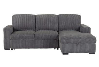 Melody Grey Sectional with Pullout - as Pic