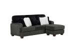 Modern Reversible Sectional Corner-blocked Frame Reversible Cushions Throw Pillows 100% Foam Livingroom Furniture - as Pic