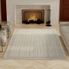 Abbey Latriss Ivory and Natural Wool Handwoven Area Rug - as Pic