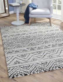 Granada Sella Ivory/Natural/Black Area Rug - as Pic