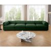 Modular Sectional Sofa with Storage, Cylindrical Backrest and Armrests Deep Comfortable Seating, Green - as Pic