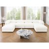 Modular Sectional Sofa with Storage, Extra Large U Shaped Sectional Couch for Living Room, White