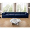 Modular Sectional Sofa with Storage, Cylindrical Backrest and Armrests Deep Comfortable Seating, Blue - as Pic