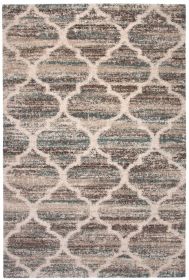 Granada Trellis Blue/Brown/Tan Area Rug - as Pic