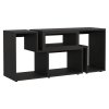 Rose Extendable TV Stand, Multiple Shelves, Black Wengue - Light Pine