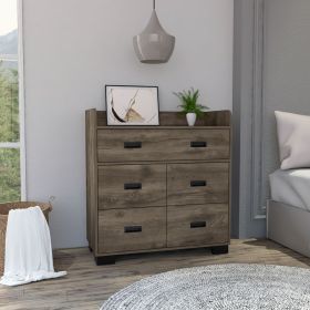 Neptune Dresser, Four Drawers, Four Legs, Superior Top - Dark Brown