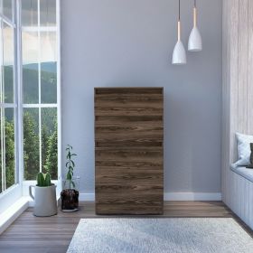 Diamond Dresser, Jewelry Box, Mirror, Single Door Cabinet, Two Drawers - Dark Walnut