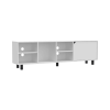 Conquest Tv Stand for TV麓s, Four Open Shelves, Five Legs - Light Oak