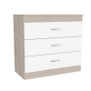 Zurich Three Drawers Dresser, Metal Hardware, Superior Top - Light Gray