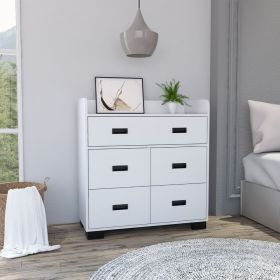 Neptune Dresser, Four Drawers, Four Legs, Superior Top - White