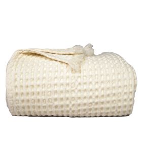 100% Cotton Waffle Weave Throw Blanket 50x60 inch