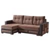 PrimeNest UrbanEdge Upholstered Convertible Sectional with Storage - as Pic