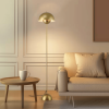 Golden Dome Floor Lamp, Minimalist Modern Floor Lights, for bedroom, living room, office - GOLD