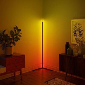 RGBCW Corner Floor Lamp, Minimalist Style Floor Lamp, Bedside Lamp, Reading stading Lamp, Ambient night lights - 1-Pack