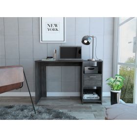 Covington 2-Shelf 1-Drawer Writing Desk Smokey Oak - as Pic