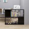 TV Stand Black 31.5"x9.4"x24.8" Engineered Wood - Black