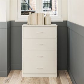 Classic 4 Drawer Dresser; Dark Oak; Espresso; Dove Grey; Antique Oak; Walnut; White - White