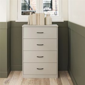 Classic 4 Drawer Dresser; Dark Oak; Espresso; Dove Grey; Antique Oak; Walnut; White - dove gray