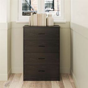 Classic 4 Drawer Dresser; Dark Oak; Espresso; Dove Grey; Antique Oak; Walnut; White - black oak