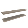 Floating Shelves 1.50" H, with 2 Shelf, Taupe - as Pic