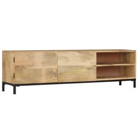 TV Stand 57.1"x11.8"x16.1" Solid Wood Mango - Brown