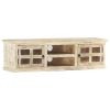 TV Stand White 51.2"x11.8"x14.2" Solid Wood Mango - White