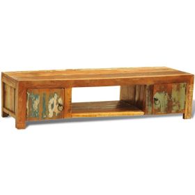 TV Stand with 2 Doors Reclaimed Wood Vintage - Brown