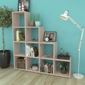 Staircase Bookcase/Display Shelf 55.9" Oak - Brown