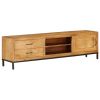 TV Stand Solid Wood Mango 55.1"x11.8"x15.7" - Brown