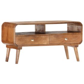 TV Stand 35.4"x13.8"x18.5" Solid Wood Mango - Brown