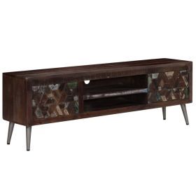 TV Stand Solid Wood Reclaimed 55.1"x11.8"x17.7" - Brown