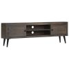 TV Stand Solid Wood Mango 55.1"x11.8"x17.7" - Grey