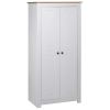Wardrobe White 31.5"x19.7"x67.5" Solid Pine Panama Range - White