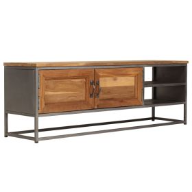 TV Stand Recycled Teak and Steel 47.2"x11.8"x15.7" - Brown