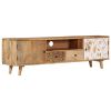 TV Stand 55.1"x11.8"x15.7" Solid Wood Mango - Brown