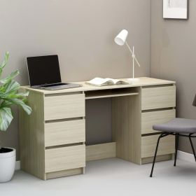 Writing Desk Sonoma Oak 55.1"x19.7"x30.3" Engineered Wood - Brown