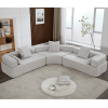 Oversized Combination Sofa,Curved Sofa,Upholstered 4 Seater Couch for Living Room Gray