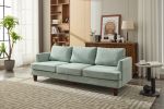 Fabric 3 Seater Couch with 2 USB, Comfortable Sectional Couches and Sofas - Light Green