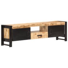 TV Stand 55.1"x11.8"x15.7" Rough Mango Wood - Brown