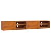 Wall-mounted TV Stand 70.9"x11.8"x11.8" Solid Wood Teak - Brown