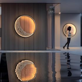 3D Moon Indoor & Outdoor Wall Lamp, Moon Lamp, Wall Decorations, Waterproof outdoor wall lights - one-size