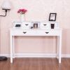 Home Office Writing Desk with 4 Drawer Computer Study Table - White