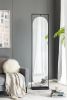 18" x 12" x78" Full Length Standing Mirror, 360° Swivel Floor Mirror for Bedroom Living Room Vanity Entryway - as Pic