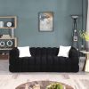 84.3 length ,35.83" deepth ,human body structure for USA people, marshmallow sofa,boucle sofa ,White color,3 seater - Black
