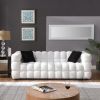 84.3 length ,35.83" deepth ,human body structure for USA people, marshmallow sofa,boucle sofa ,White color,3 seater - White