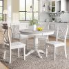 Orisfur. 5 Pieces Dining Table and Chairs Set for 4 Persons, Kitchen Room Solid Wood Table with 4 Chairs - pic